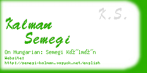 kalman semegi business card